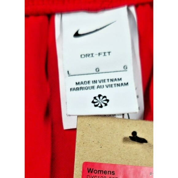 Nike Women's DRI-FIT Standard Fit Polyester Soccer Shorts Red large 00012 - Picture 4 of 8